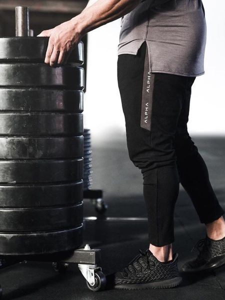 

2019 mens pants pantalon homme streetwear jogger pants men fitness bodybuilding pantalones hombre sweatpants trousers men, Black