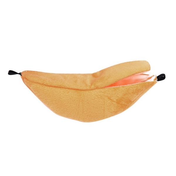

lovely cute banana shape hanging bed for hamster ferret rabbit animals small cotton soft sponge sleep nest hanging house small animal suppli