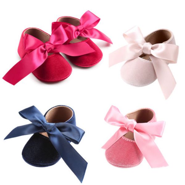 

newborn baby girls princess shoes sweet bowknot party dress first walker