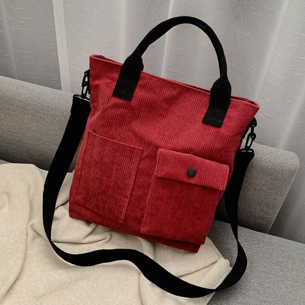 

женщины вельвет молния сумка хлопок холст сумка школьная сумка для студентов дамы vintag книга сумки сумки для покупок