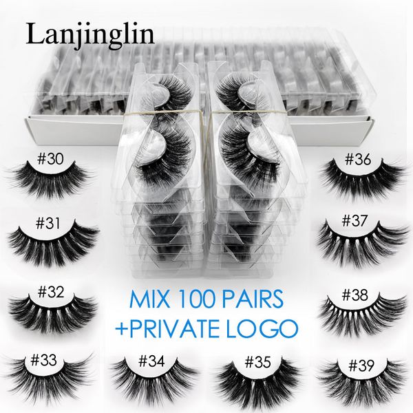 

wholesale 3d mink false eyelashes 20/30/40/50/100 pairs private fake lashes natural long makeup lash extension in bulk