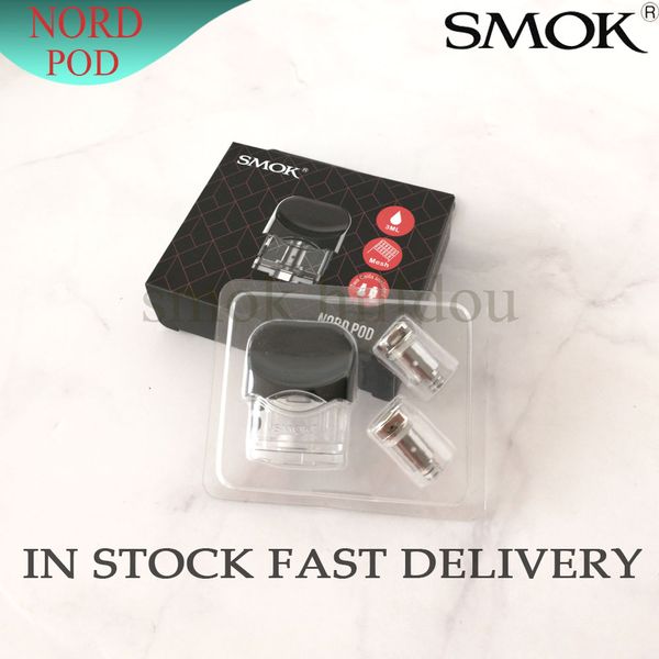 

Оригинал SMOK Nord Pod картридж с 2 Катушки 3мл картриджи Совместимость с 0.6ohm Mesh Coil и 1.4ohm Regular Coil (пусто)