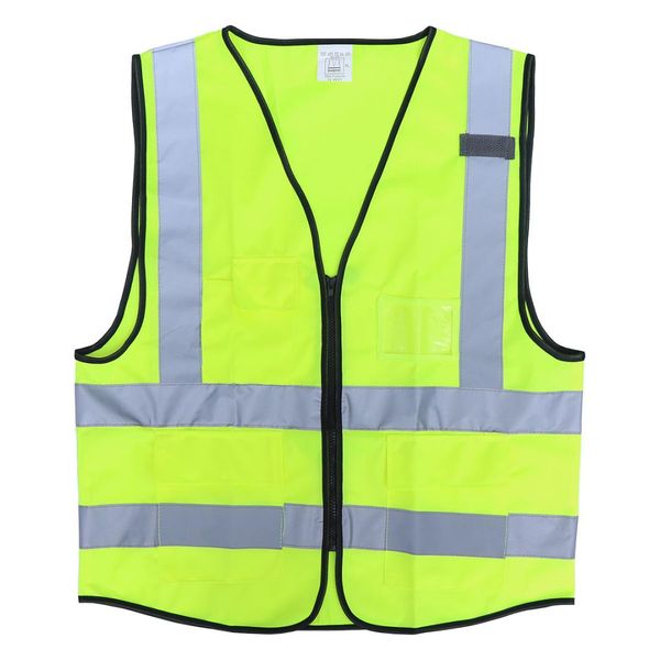 

soft high visibility multi-pocket sleeveless safety vest riding garment for, Black
