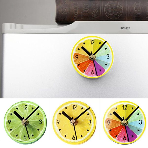 

shaped cabinet practical suction clock battery powered wardrobe cupboard metal surface arabic number fridge magnet kitchen