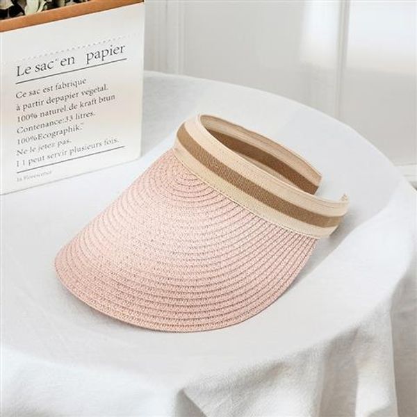 

2019 korean version of the summer new ladies empty hat ms. outdoor hiking sunscreen visor hat female, Blue;gray