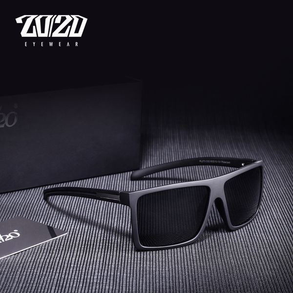 

20/20 brand design classic black polarized sunglasses men driving sun glasses for male shades eyewear with box oculos pl273 y200415, White;black