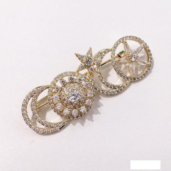 

мода crescent брошь lady luxury аксессуары звезда брошь женщина sun flower брошь золото серебро высокого качество fine lovers ювелирных пода, Gray