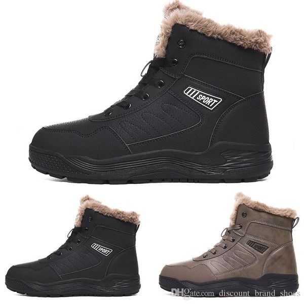 

2020 sale designer pattern1 soft black grey plus velvet warm man boy men boots mens sneakers boot trainers outdoor walking shoes