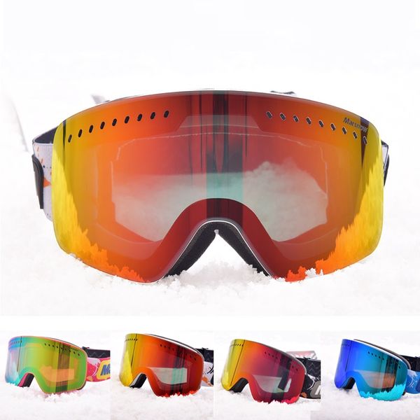 

double lenses anit-fog ski goggles for men women uv400 snow glasses skiing mask large spherical snowboard goggle winter eyewear