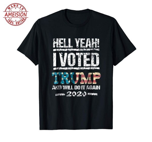 

trump 2020 shirt i voted trump flag tee maga shirt short casual cotton o-neck t print broadcloth, White;black