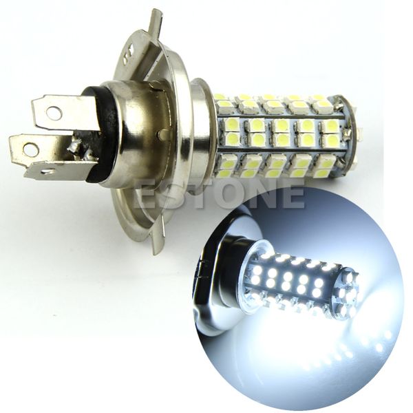 

h4 3528 68-smd led 6500k 310-lumen white fog light bulb headlight car dc 12v