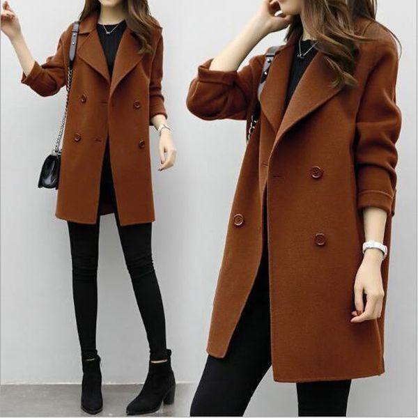 

fashion coat women trench coat for women windbreaker long manteau femme hiver vadim abrigo mujer clothes casaco feminino, Tan;black
