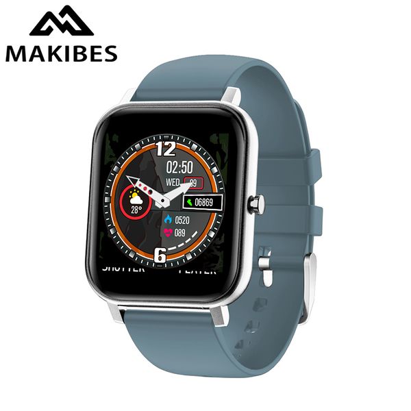 

makibes v20 1.4 big screen smart watch bracelet hr blood pressure health waterproof wristband fitness tracker for imitate gts, Slivery;brown