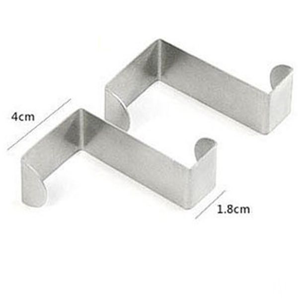 

новый 2x4 x6cm 2pc двери крюк из нержавеющей кухонный шкаф серебро вешалка для одежды держатели для хранения ванной падение корабля
