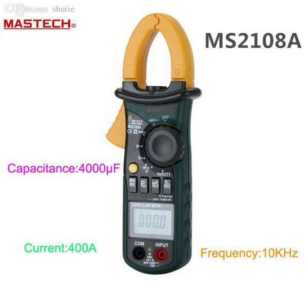 

wholesale-mastech ms2108a auto range digital clamp meter multimeter dc ac current voltage frequency meter tester backlight