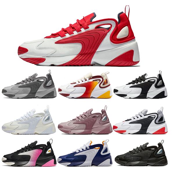 

race red m2k tekno zoom 2k men women running shoes creamy white royal bluetriple black designer sports sneakers mens trainer 36-45, White;red