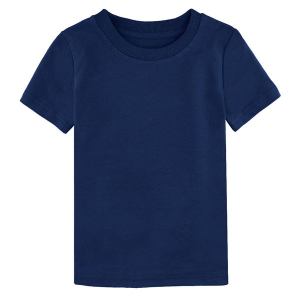 2020 Baby Boy Girl Solid Color T Shirts Kids Heavy Cotton Tshirt Toddler Thicker Pure Tops Plain