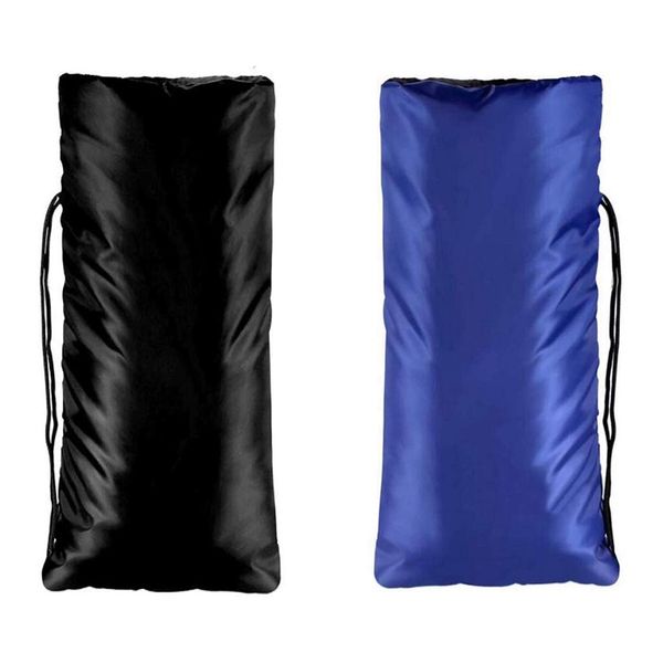 

set of 2 long outdoor faucet cover, padded faucet sock for cold weather and e protection,black+blue