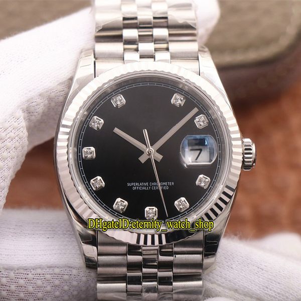 

ew v2 лучшая версия datejust 36mm m126234-0027 126233 cal.3235 автоматические 126234 мужские часы черный циферблат сапфировый спорт роскошны, Slivery;brown