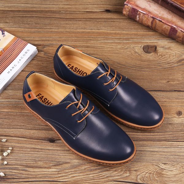 

mazefeng 2020 men's leather formal shoes lace up dress shoes oxfords fashion business footwear drop shipping, Black