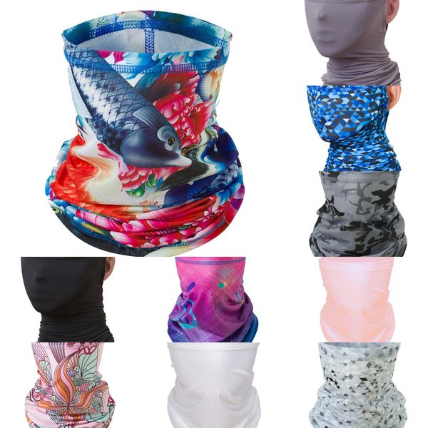 

g1ioi outdoor cycling bandana windproof uv protection bandana hiking fishing neck scarf hiking face mask magic head wrap scarf, Black