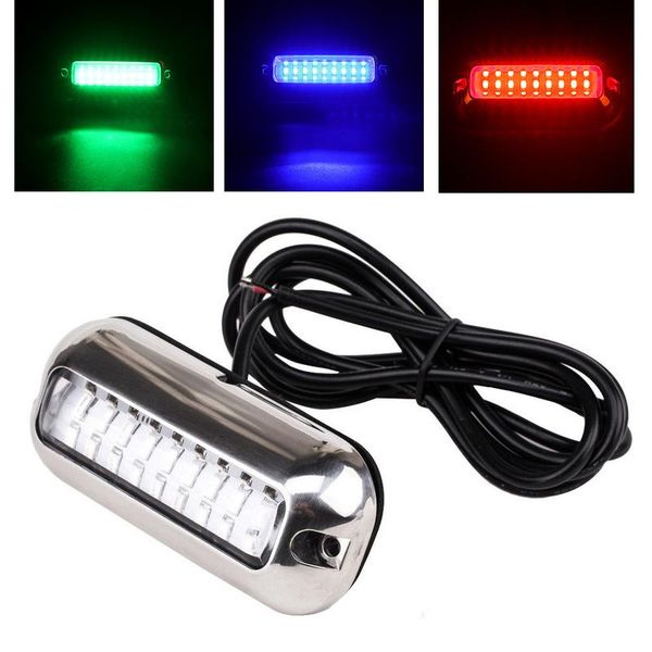 

50w 27led transom lights stainless steel blue underwater pontoon marine boat transom lights usa 10-30 vdc