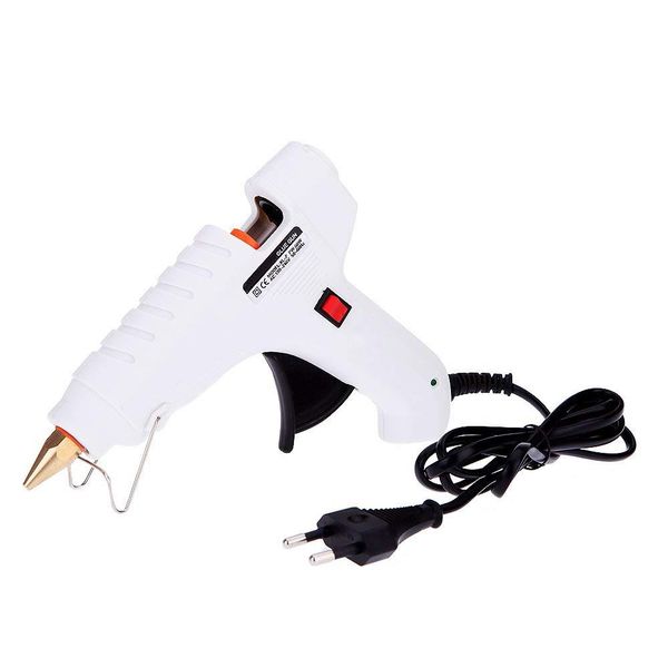 

hlzs-eu plug 60w professional glue gun heating with switch + 20 pcs glue stick