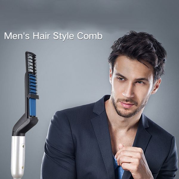 M S Styler Men Styler Brush Comb Hair Straighteners Curlers 2 In 1