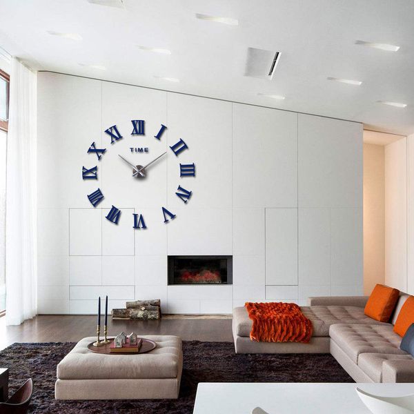 

nspecial offer 3d big acrylic mirror wall clock diy quartz watch still life clocks modern home decoration living room stickers in