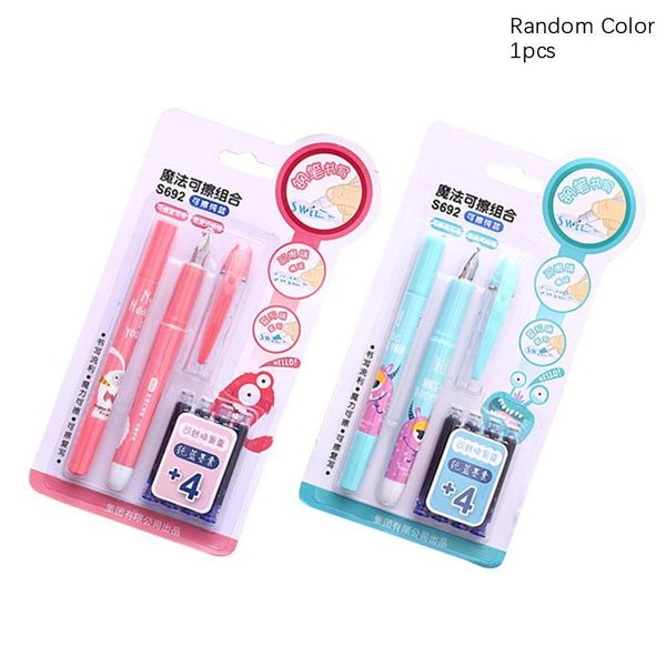 

new 0.5mm creative cartoon deli plastic fountain pen with ink sac cute kawaii deer pen for writing gift s692