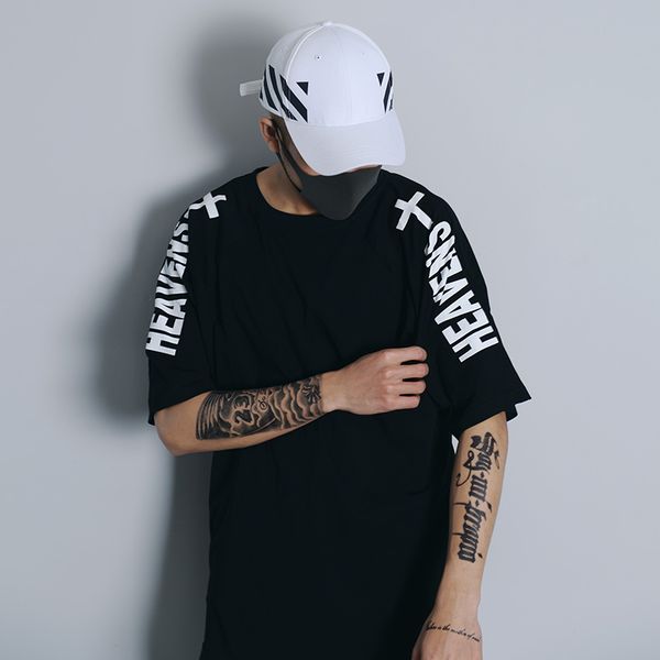 

iidossan hip hop t shirts men xx print cotton tees streetwear punk menswear short sleeve casual high street t shirts, White;black