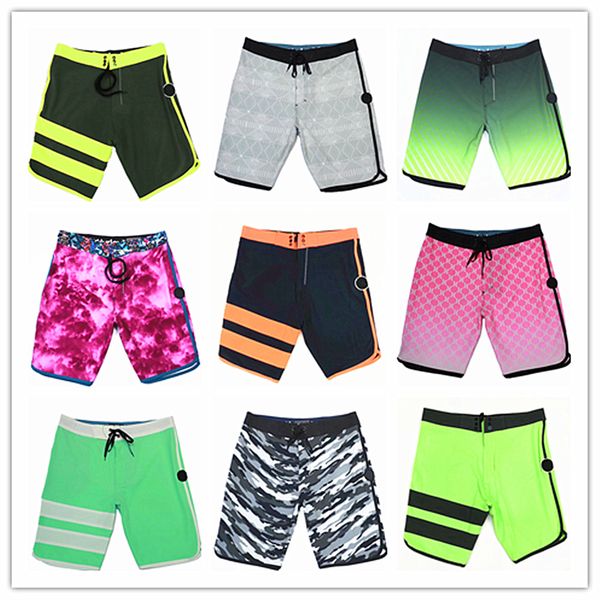 

2019 big brand phantom beach board shorts men swimwear 100% quick dry men's swimtrunks skateboard maillot de bain multi color, White;black