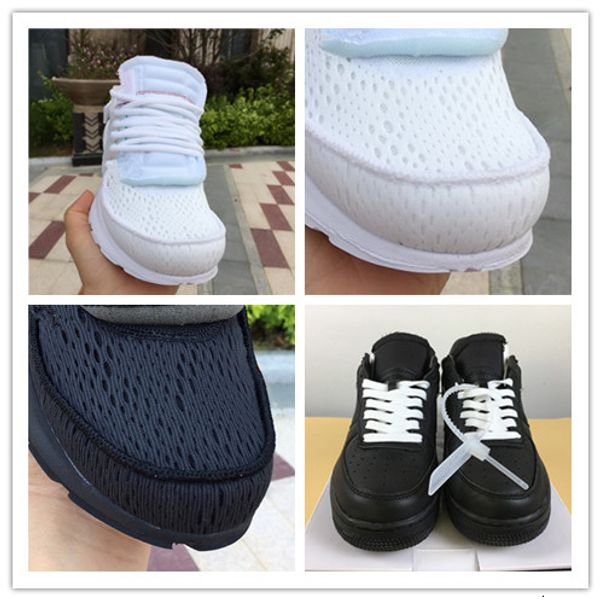 

7 12 new low black white men running training sports fashion out door trainers with box size - outdoor shoes