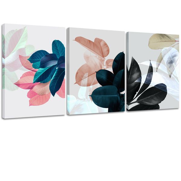 2019 Abstract Canvas Wall Art For Teen Girl Bedroom Colorful Leaf Painting Prints Modern Artwork Room Wall Picture For Home Decor From