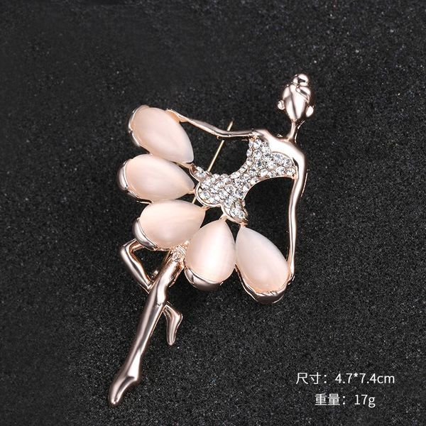 

baiduqiandu hot sale opal stone fox бабочки суон танцующей девушки броши женщин мода ассорти pin брошь diy букет ювелирных изделий, Gray