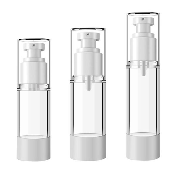 

15/30/50mlplastic epmty vacuum pump spray bottle travel transparent perfume atomizer cosmetic lotion container refillable bottle