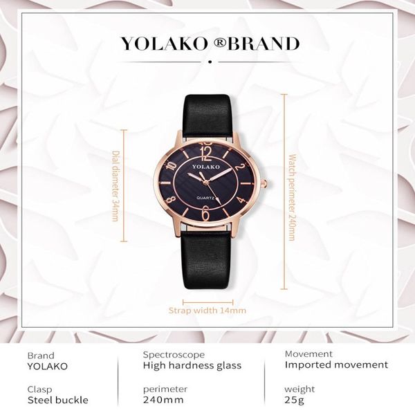 

college style simple women's quartz watch leather watch belt female clock female, Slivery;brown