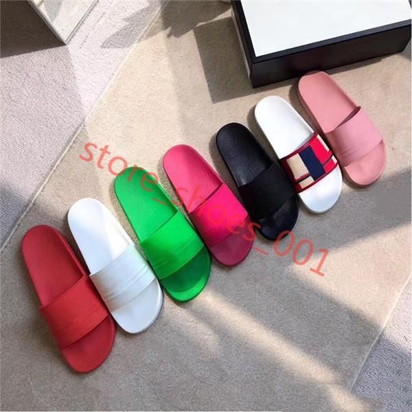 

2020 luxury designer summer rubber slide sandal for men hococal women flat slipper bright colorful summer feel permeating beach flip flops, Black;grey