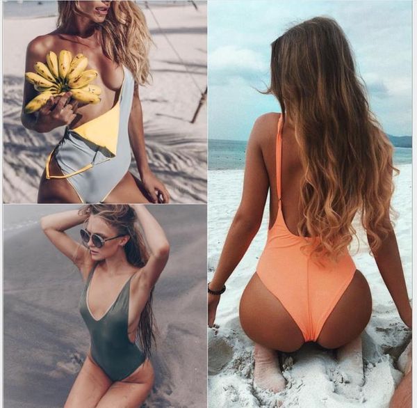 

women's swimsuit bikini with collision colors on both sides