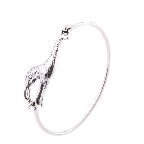 Gira girafa pulseira meninas do sexo feminino bonito bonito de prata de ouro cor jóias animal girafa pulseira