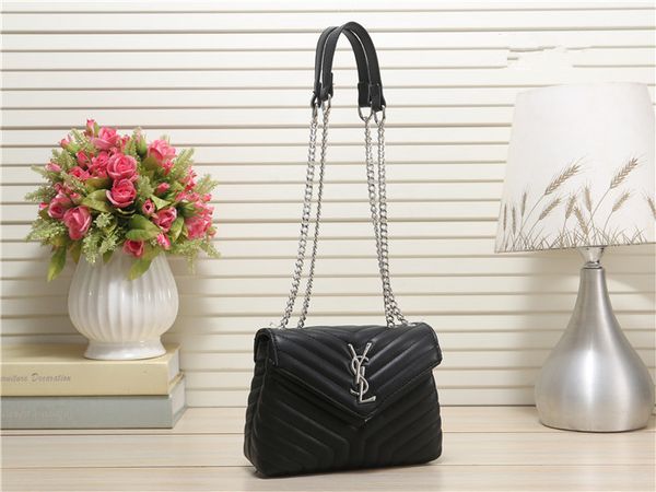 

2020 women fashion high-quality pu personality hand bag shoulder bag female alphabet brand chain shoulder bag small square package