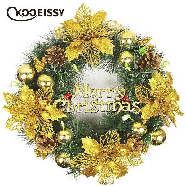 

40cm christmas tree large wreaths pendant christmas decorations for home merry garland party decoration