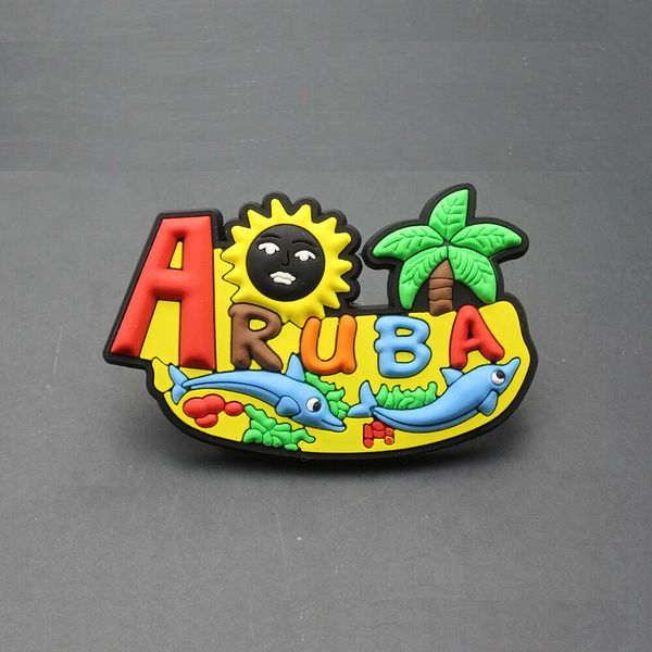 

caribbean sea aruba tourist travel souvenir 3d rubber decorative fridge magnet cute gift idea