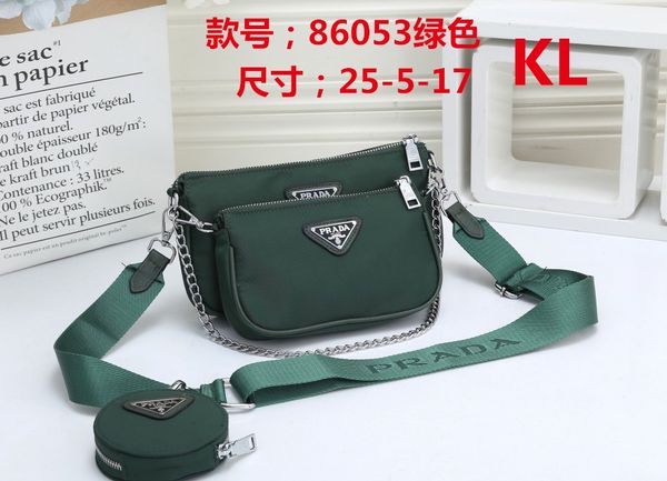 

us buyer us delivery women nylon 3-in-1 shoulder bag slant straddle bag multi color handbag