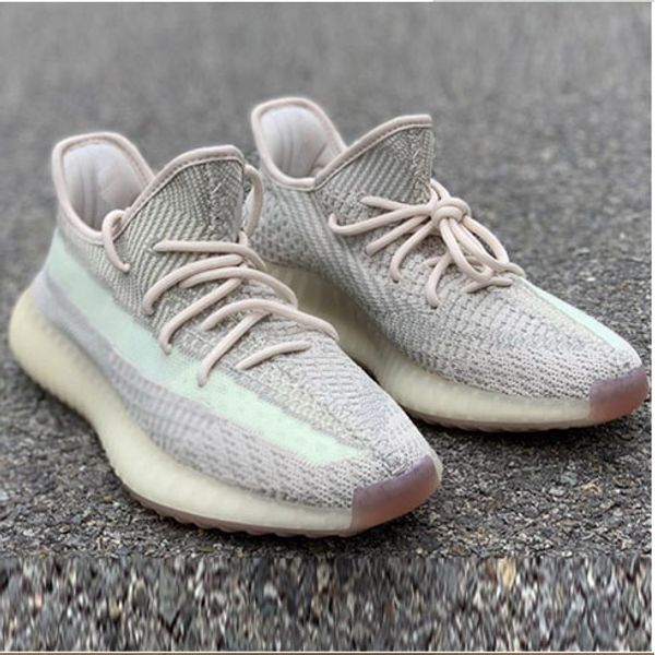

2019 горячие продажи citrin кроссовки kanye west модельер бренд верхних мужчин женщины голубой желтый повседневная спортивные тренеры высоча