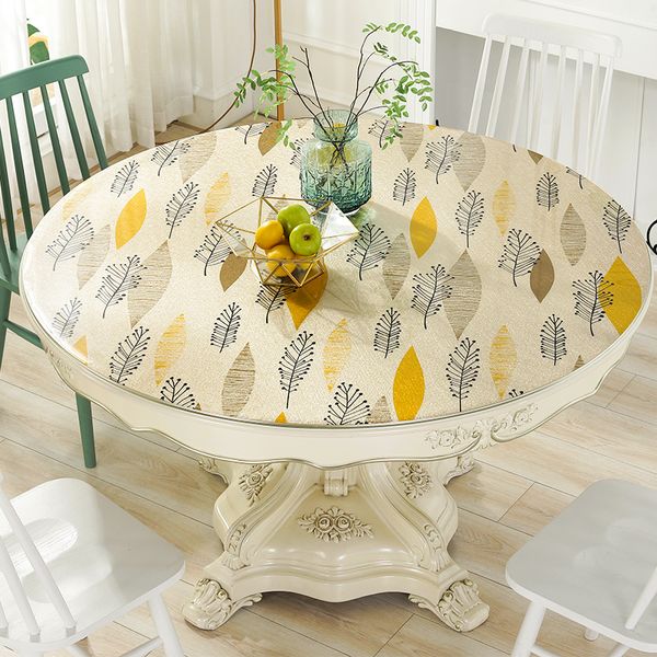 

2019 new arrival round pvc table cloths waterproof soft glass crystal board placemats plastic tablecloth table cloth covers mats