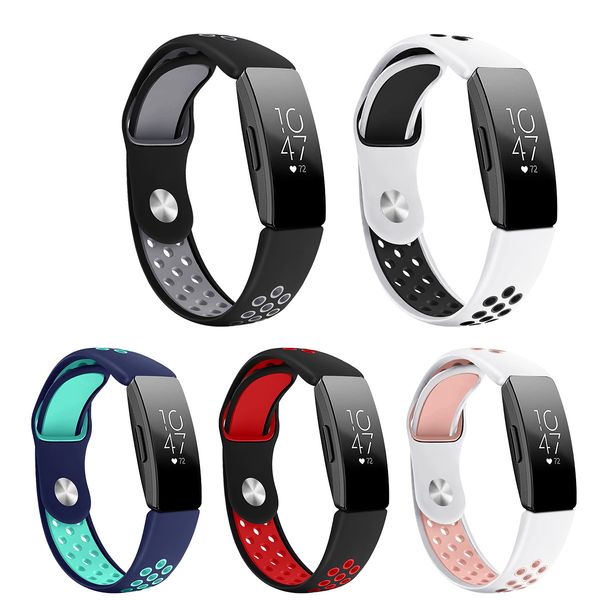 

Применить к Fitbit Inspire Hr Силикагель Ремешок для часов Fitbit Inspire Двухцветный наручный