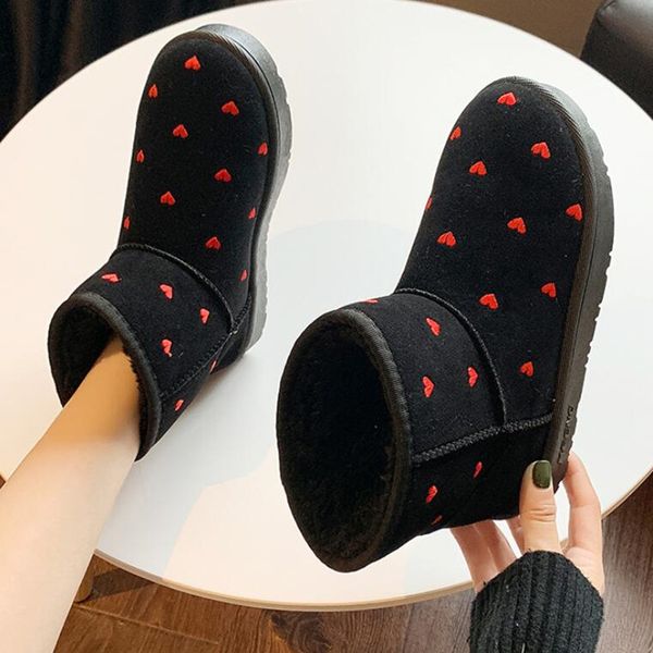 

new brand australian women boots ankle boots for womens platform female girl fur furry snow winter shoes woman w22, Black