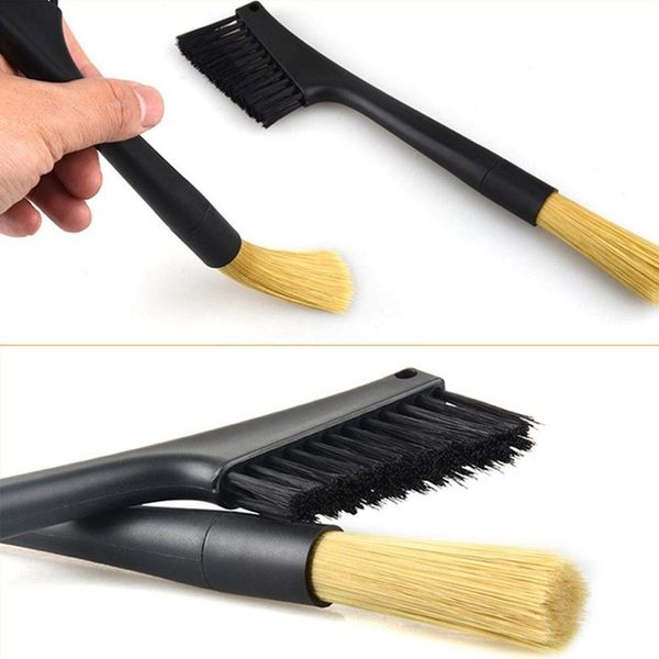 

new removable double head grinding bean machine coffee powder cleaning brush coffee grinder brushes