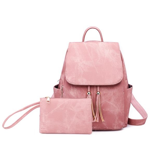 

fashion woman backpacks lady's leather backpacks female school backpack women shoulder bags for teenage girls travel back tassel y20062